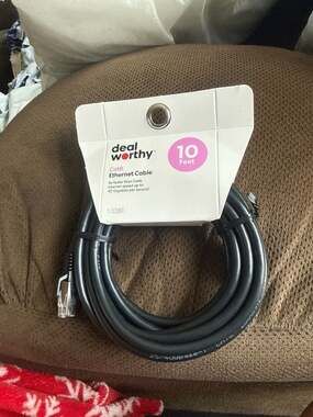 dealworthy 10' Cat8 Ethernet Cable - Black